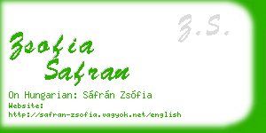 zsofia safran business card