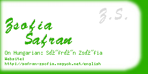 zsofia safran business card